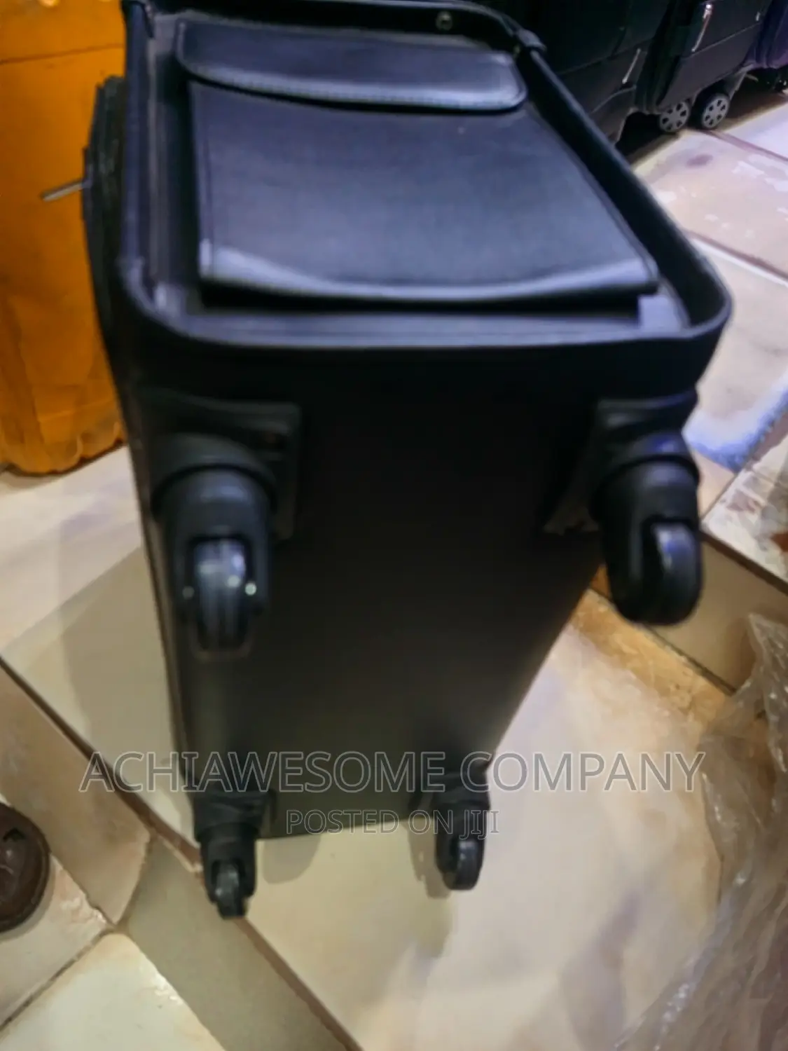 Quality Leather Brief Case With Trolley