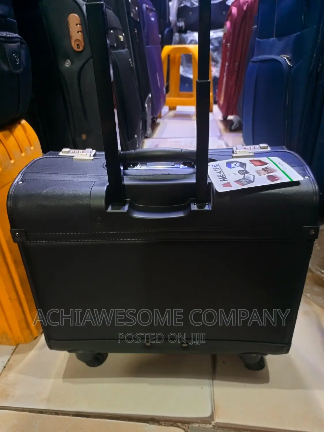 Quality Leather Brief Case With Trolley