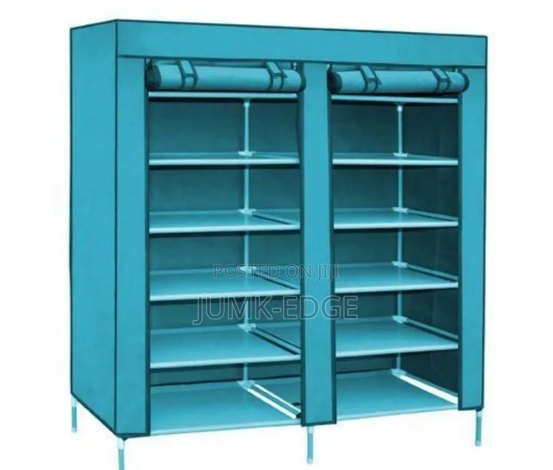 6 Layers Double Column Shoe Rack