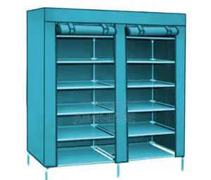 6 Layers Double Column Shoe Rack