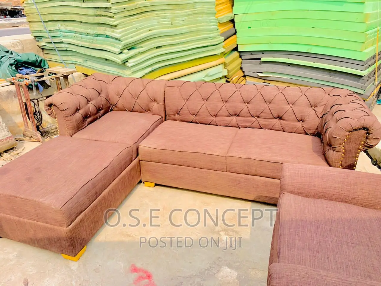 Quality Brown Lshape Sofa