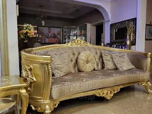 2 Three Sitter 2 Single Sitter, Dining Withe 6 Golden Chairs