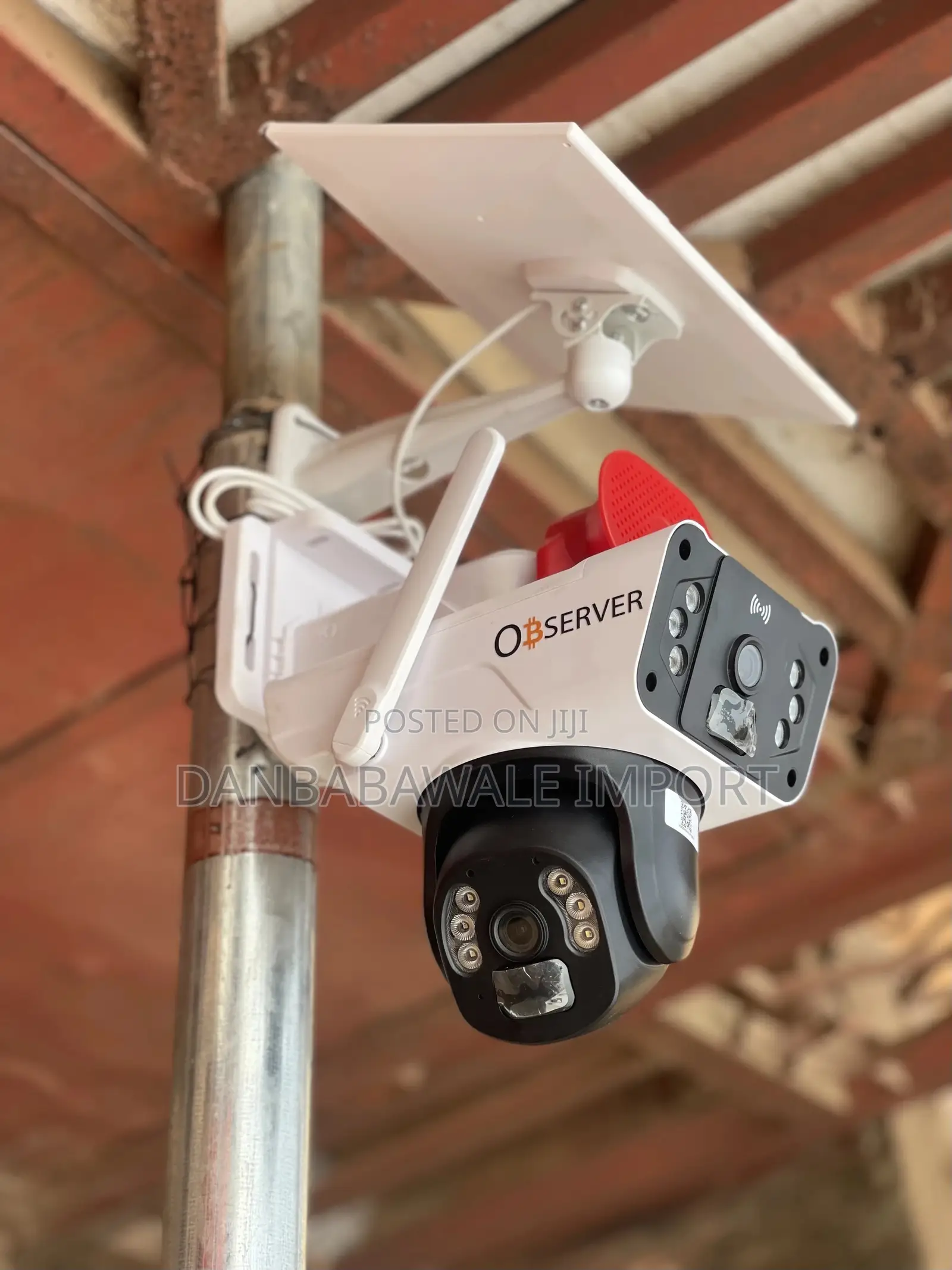 Observer Dual Lens Ultra Hd Big Speaker Solar Cctv Camera
