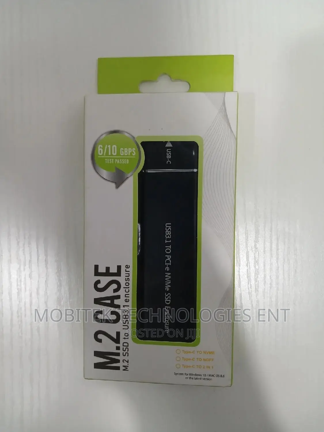M.2 Nvme Pcie SSD Casing Enclosure (6/10gbps)