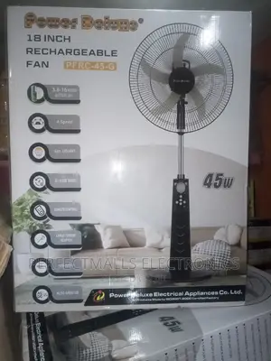 Power Deluxe 18-Inch Rechargeable Standing Fan