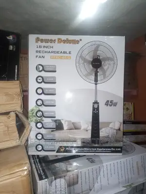 Power Deluxe 18-Inch Rechargeable Standing Fan