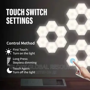 6pcs Hexagon Electric Operated RGB LED Light