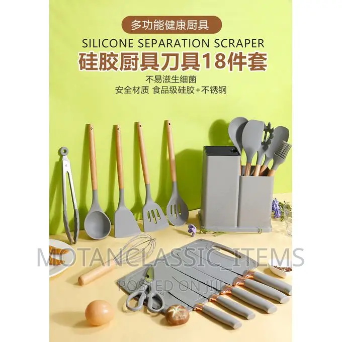 Sets of Silicone Kitchenware Spoons