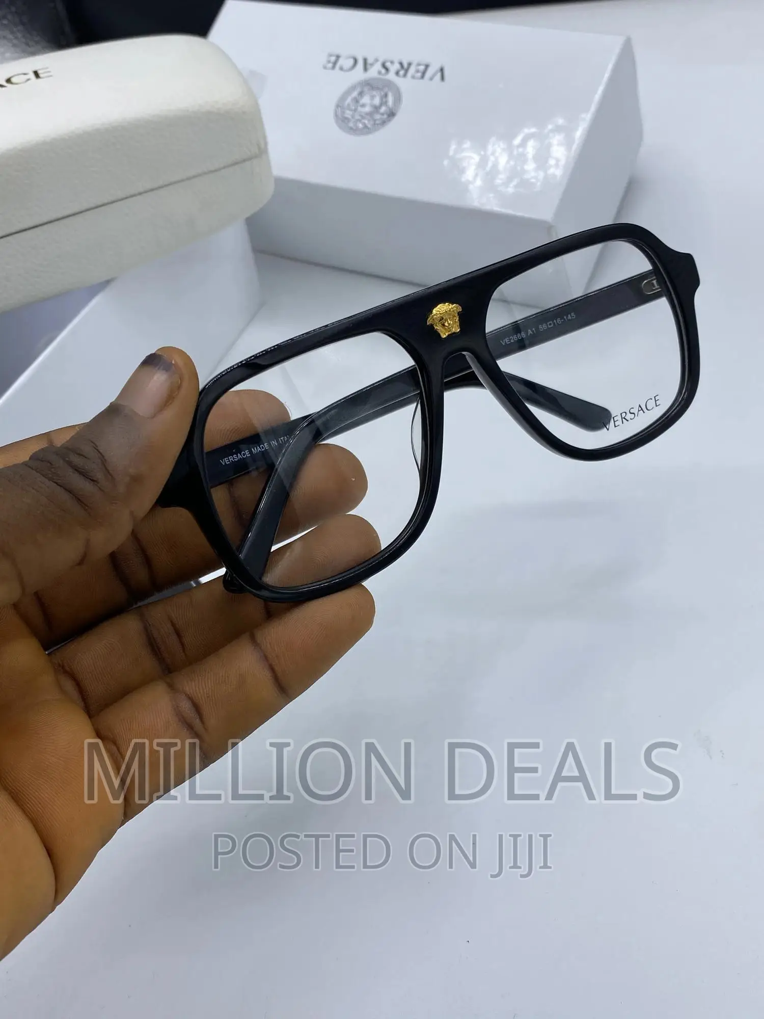 Luxury See Through Men’s Square Glasses