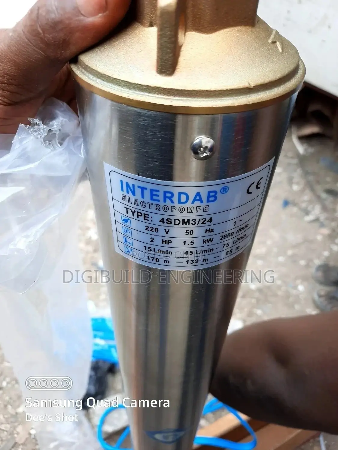 2hp Interdab Submersible Water Pump