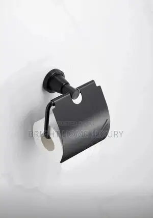Black Matt Wall Mount Toilet Roll Tissue Holder