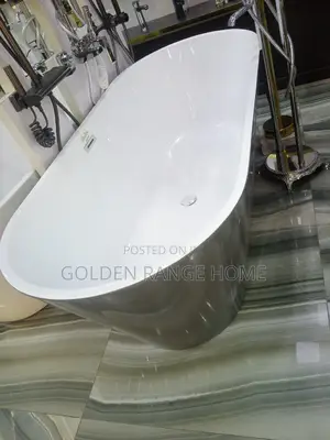 Grey and White Luxury Bathtub