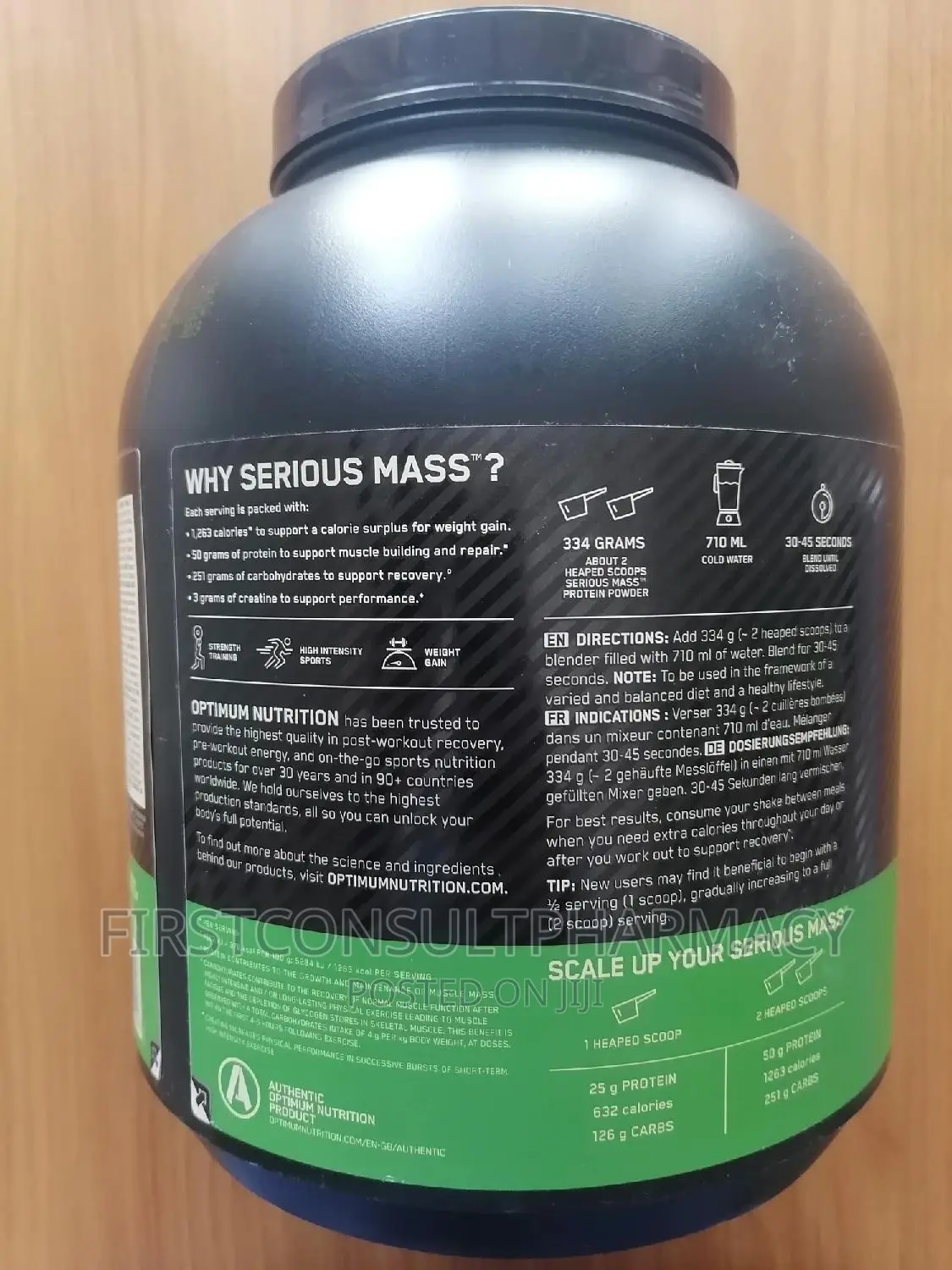 On Serious Mass High Protein Weight Gain Powder 6lb