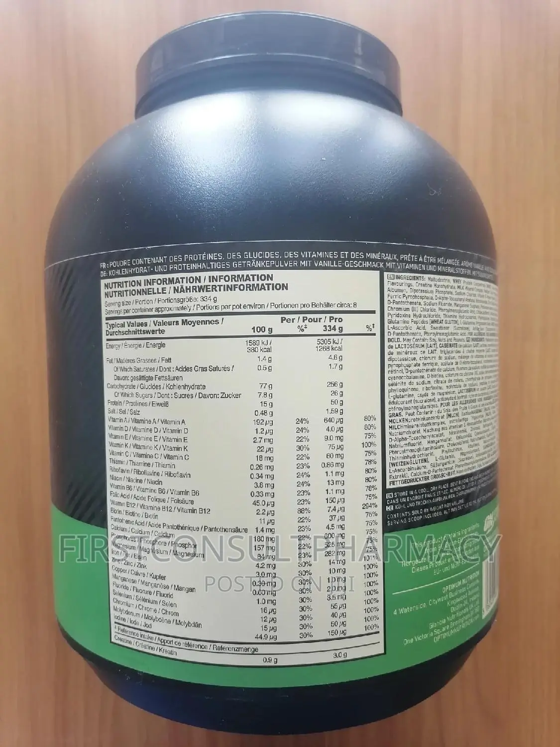 On Serious Mass High Protein Weight Gain Powder 6lb