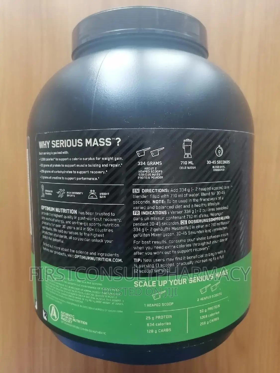 On Serious Mass High Protein Weight Gain Powder 6lb