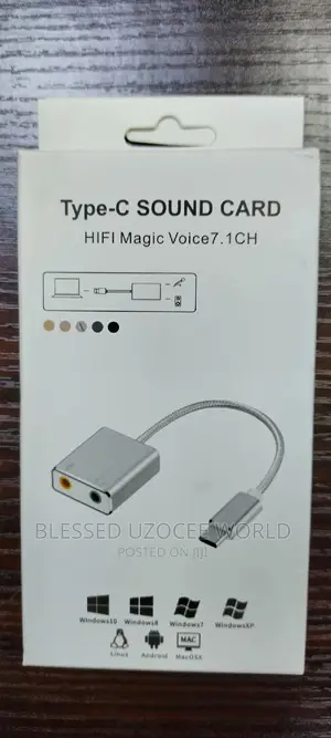 Type C Virtual Sound Card HIFI Magic 7.1CH for Typec Device