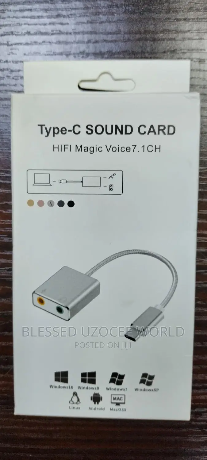 Type C Virtual Sound Card HIFI Magic 7.1CH for Typec Device