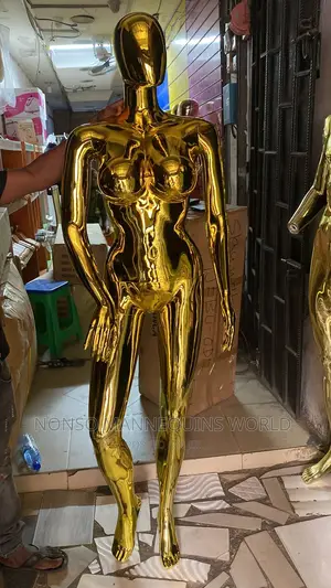 Size 12 Body Gold Chrome Female Mannequin
