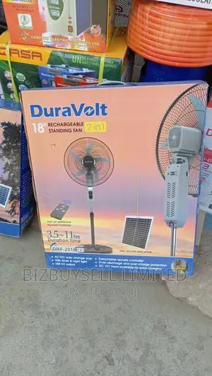 Photo - 18" Inches Duravolt Rechargeable Fan, Remote and Led Light.