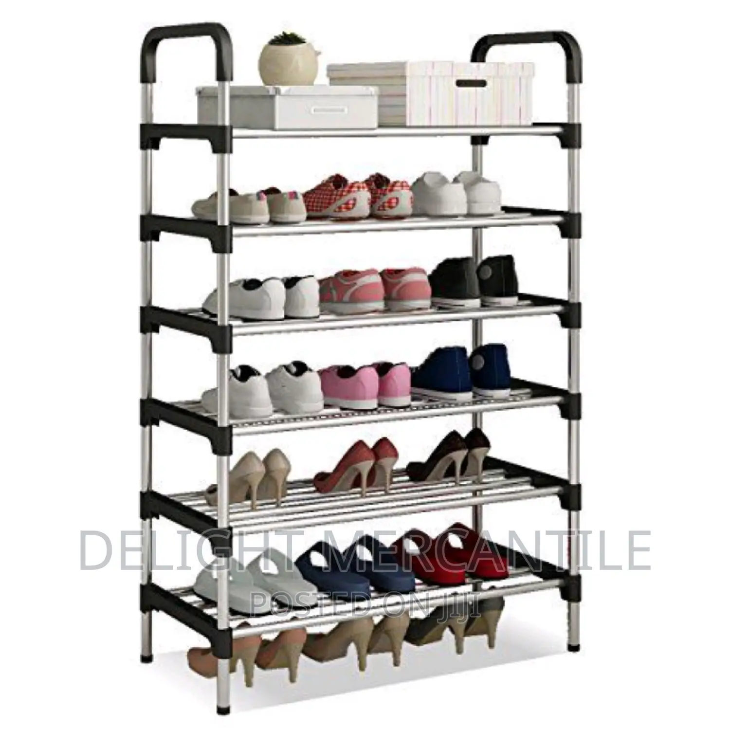 6 Layers Steps Stainless Shoe Rack