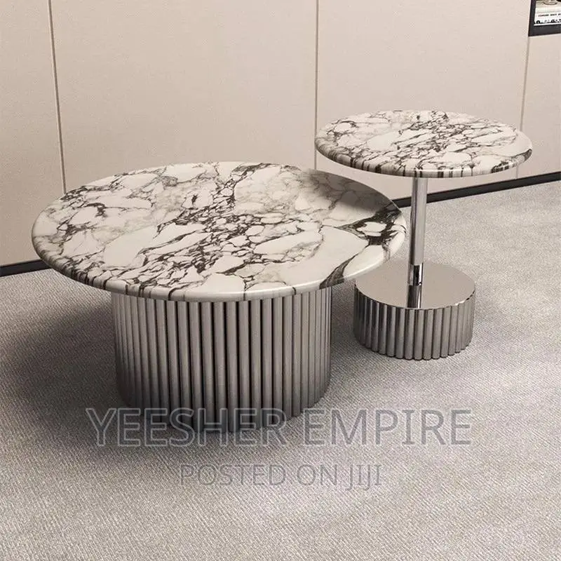 Luxury Modern Center Table With Side Stool