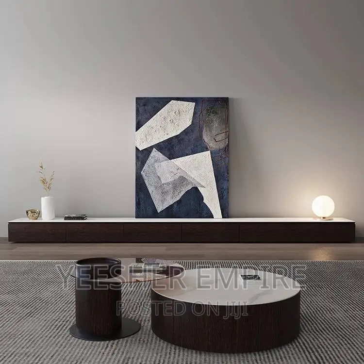 Luxury Modern Center Table With Side Stool