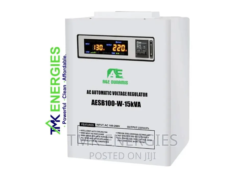 A E 15kva Single-Phase Servo Voltage Stabilizer 45v-260v