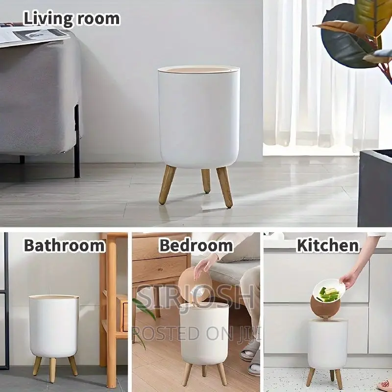 Luxury Waste Bin With Press Top Lid