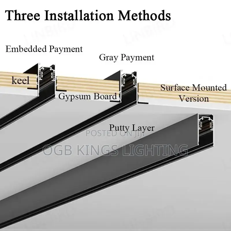 Modern Recessed Letter Magnetic Track Light Led Lamp