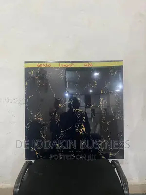 60x60 Super Polish Floor Tile (Black and Yellow)