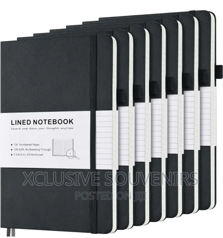 Pack Lined Journal Notebook, Hardcover PU Leather Notebook
