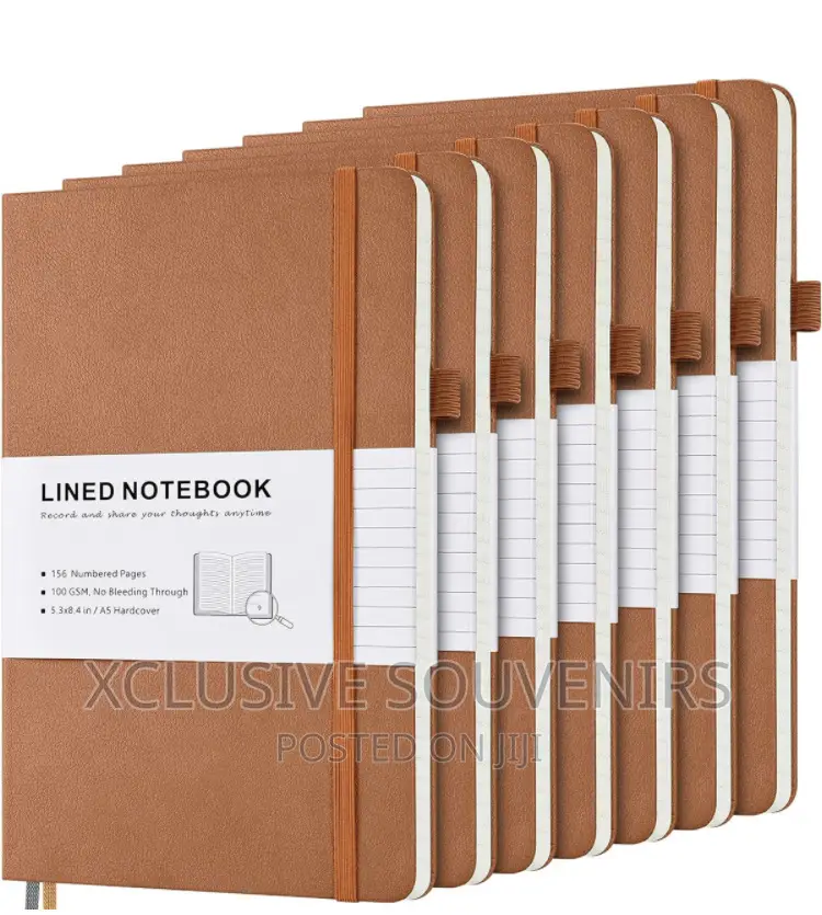 Pack Lined Journal Notebook, Hardcover PU Leather Notebook