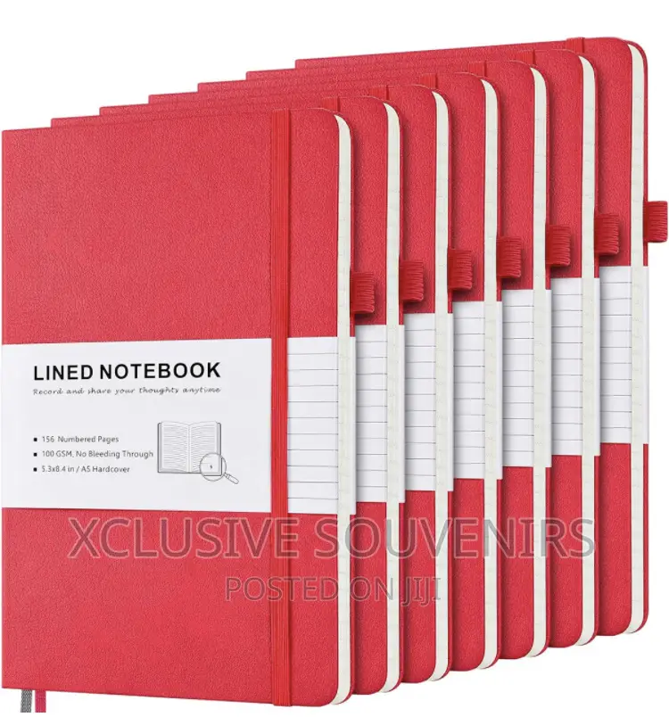 Pack Lined Journal Notebook, Hardcover PU Leather Notebook