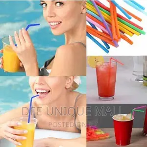 Foldable Smoothie Drinking Straws - 100pcs X 1pk