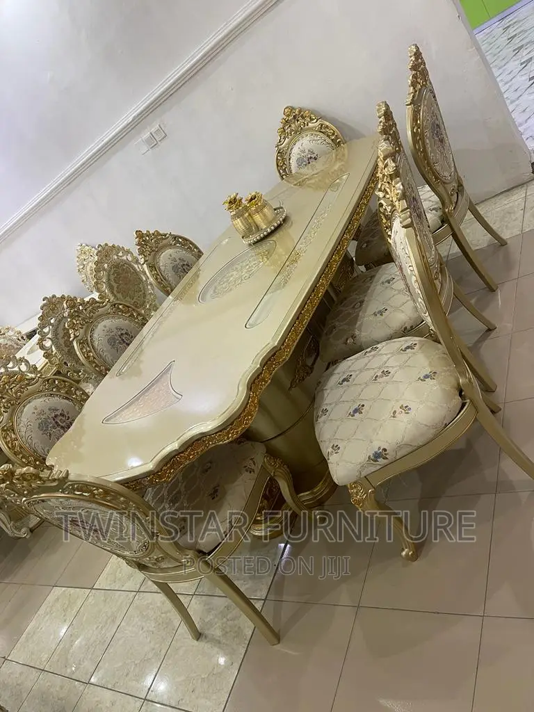 New Modern Luxury Royal 8 Seaters Dining Table Set