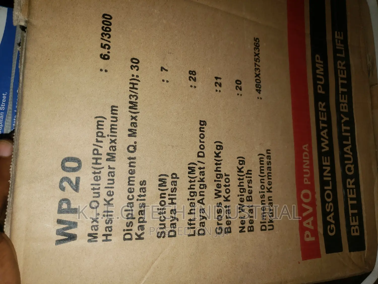 Wp Gasoline Water Pump Machine