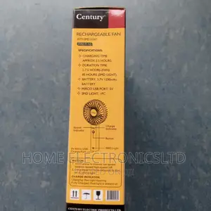 Century Rechargable Hand Fan 10 Inches