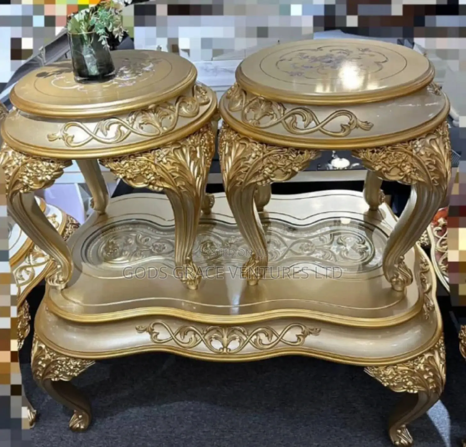 Center Table With 2 Side Tables