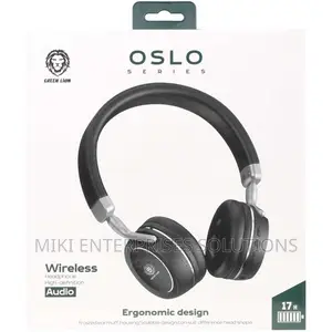 Green Oslo Series Wireless on-Ear Headphones - Black
