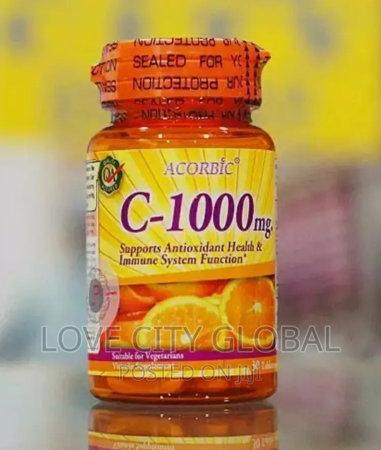 ACORBIC Vitamin C 1000 Mg Mineral Antioxidant 30 Capsules