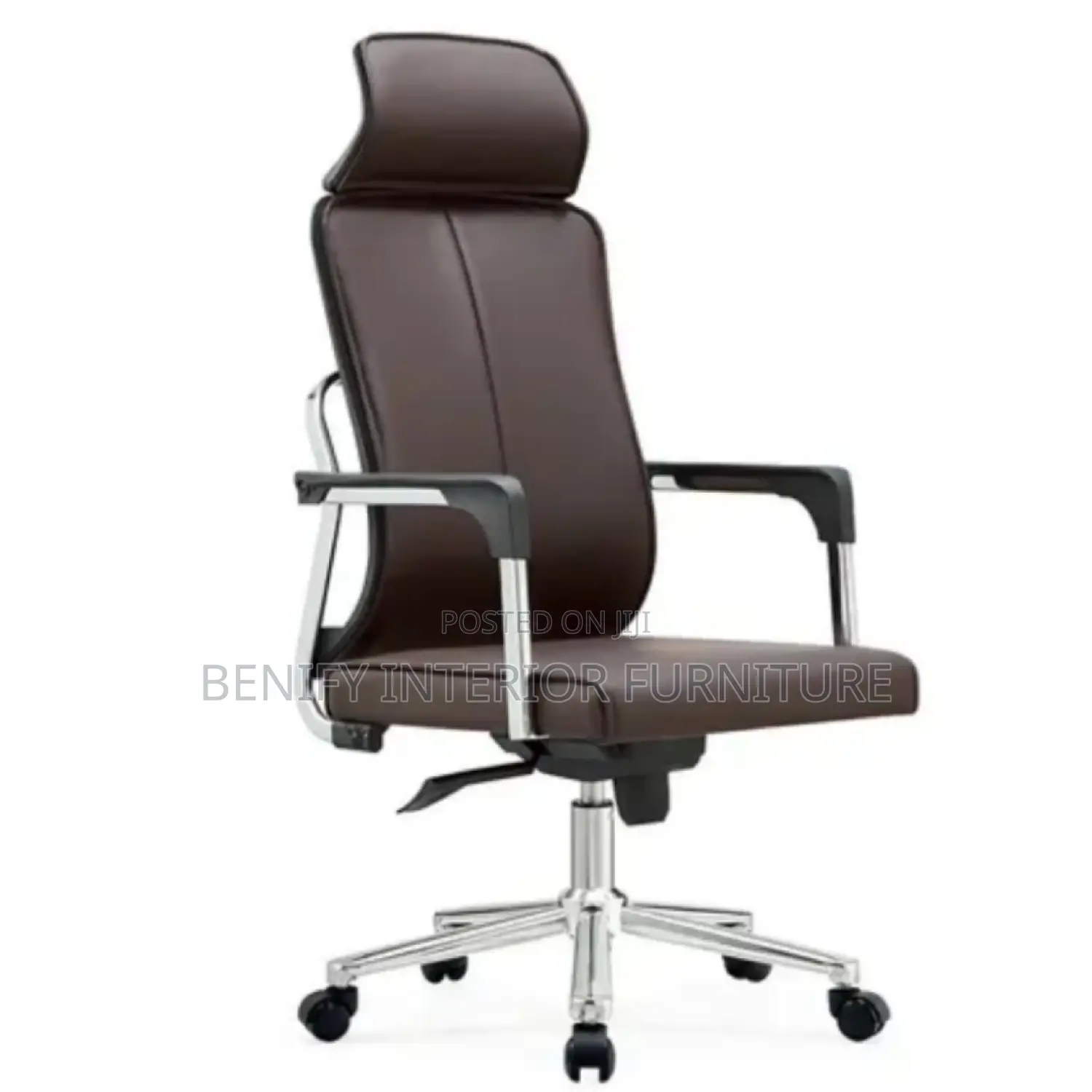 High-Back Executive Office Chair; Ideal for Computer Desk