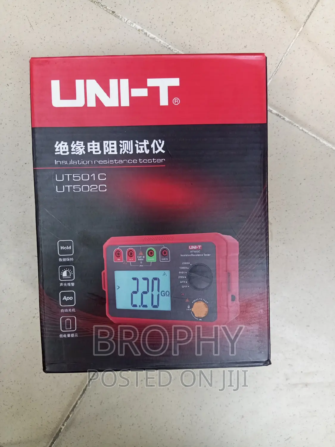 UNI-T UT502C 20GΩ 2500V High Insulation Resistance Tester