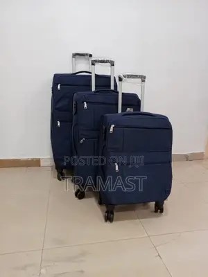 4 Wheel Blue Travels Suitcase
