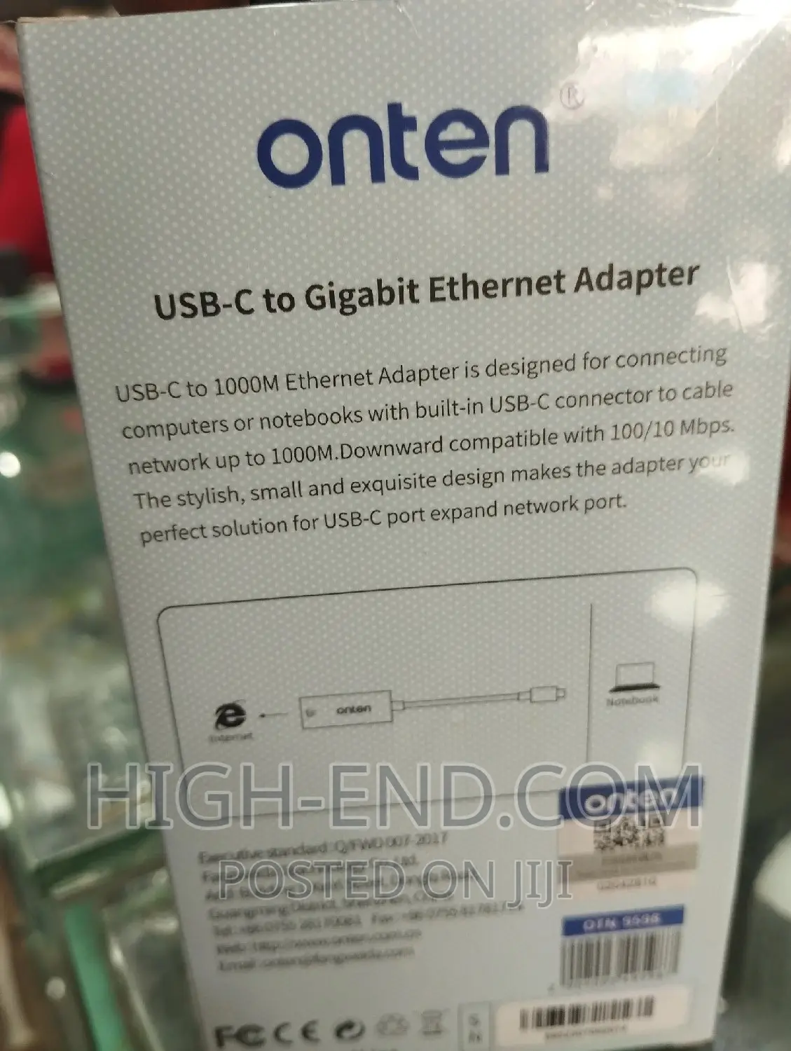 Onten 9598 Usb C to Gigabit Ethernet Adapter