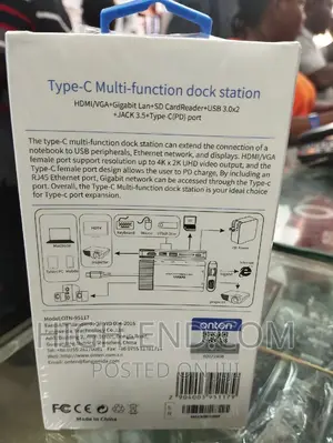 Onten 95117 Type C Multi Function Dock Station
