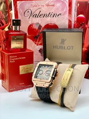 Valentine Gift for Him Wristwatch and Bracelet as Seen