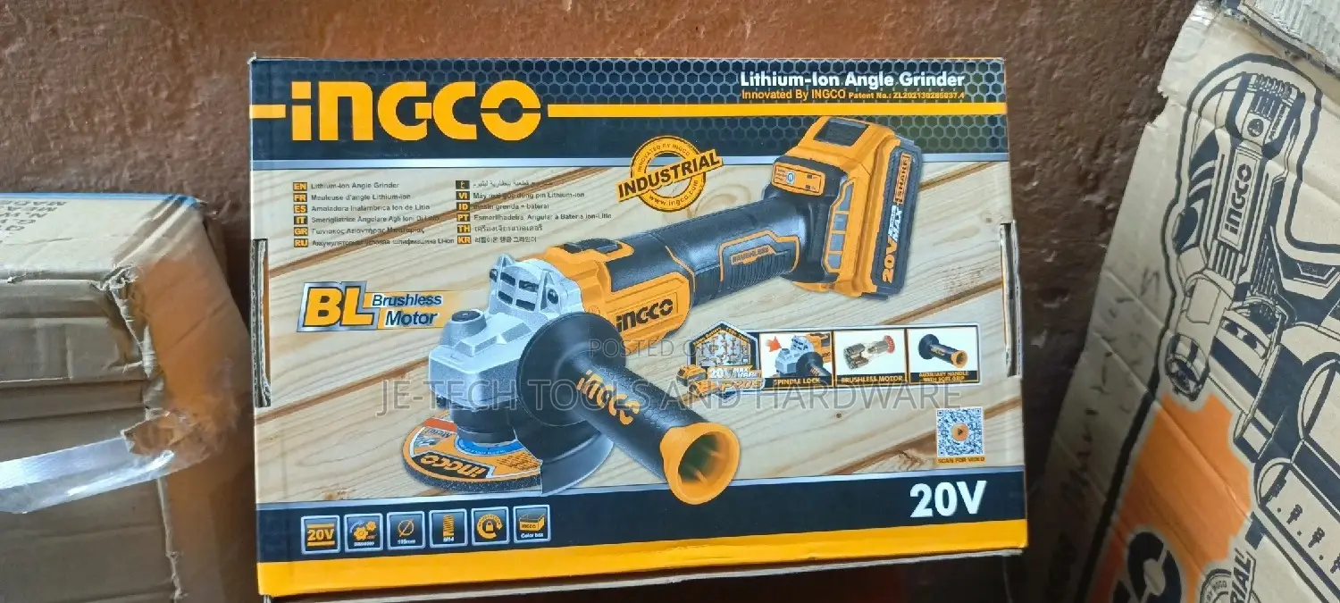 Ingco Cordless Angle Grinder 20v Brushless