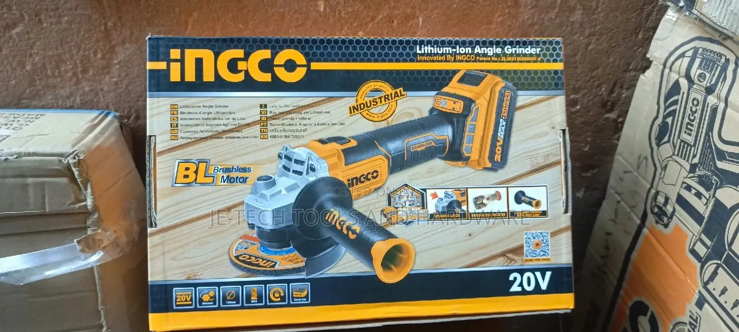 Ingco Cordless Angle Grinder 20v Brushless