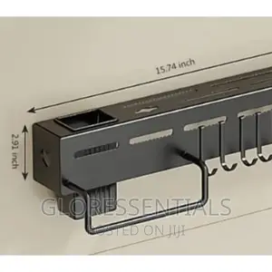 Wall Mounted Knife Cutlery Holder Kitchen Rack With Hooks