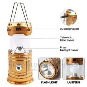 Solar Rechargeable Multipurpose Led Lighting/Charging Lamp